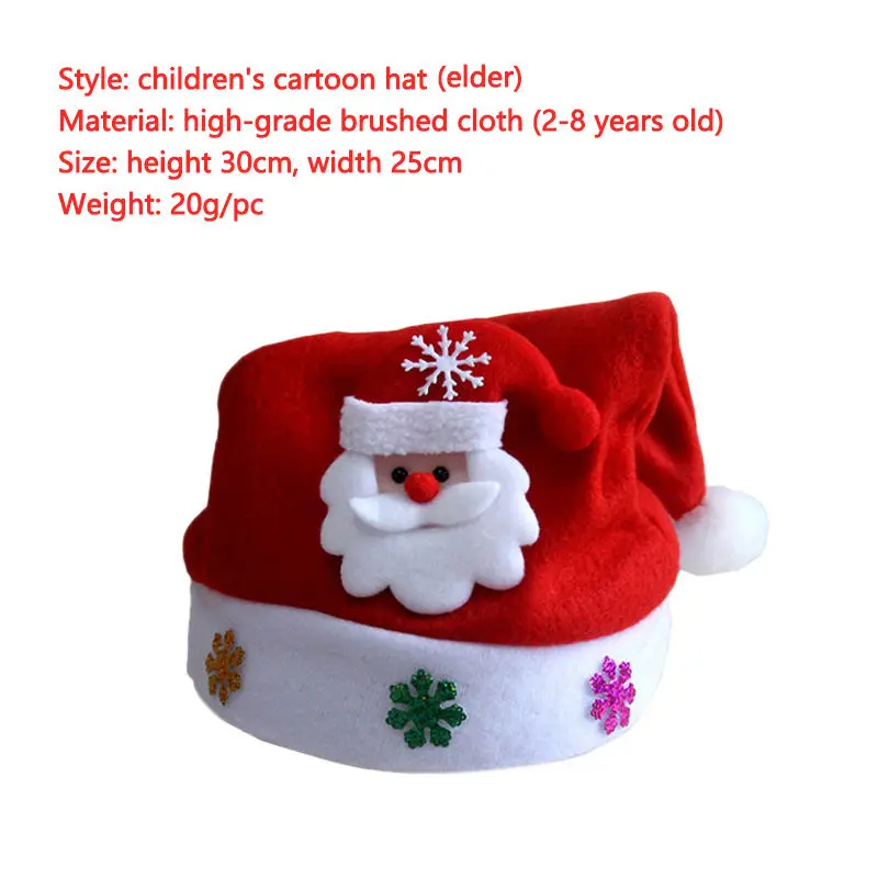 Kids Adult LED Lighting Christmas Hat Santa Claus Reindeer Snowman Deer Xmas Gifts Cap New Fashion Christmas Hats