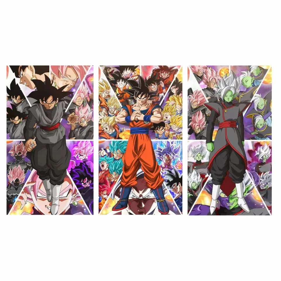 3D Lenticular  Three-dimensional Animation Cartoon Movie Character 3D Painting Dragon Ball Goku Three Changes Classic Poster
