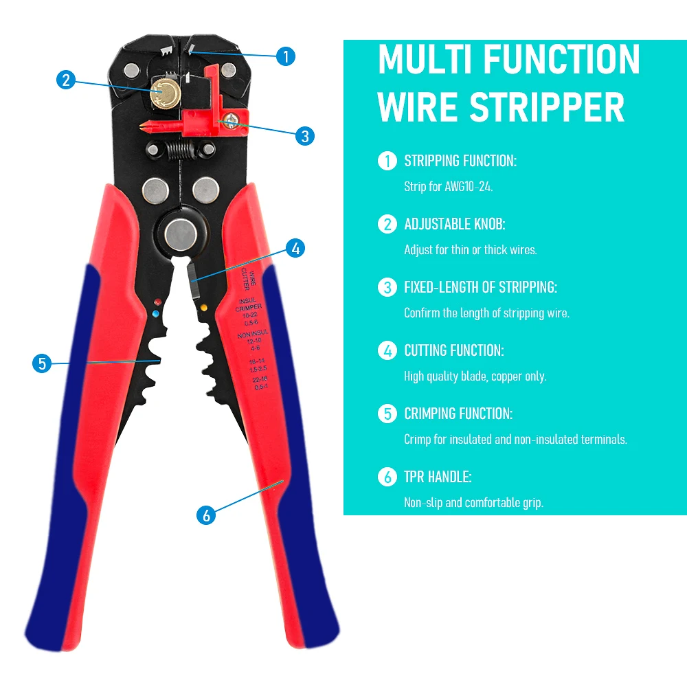 Профессиональные универсальные ручные инструменты для резки кемпинга плоскогубцы для зачистки кабеля