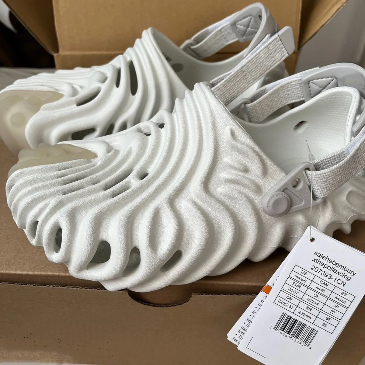 2022 new model of cross Pollex Clog Almost White (Friends and Family) foam construction sneakers slides slippers sandals