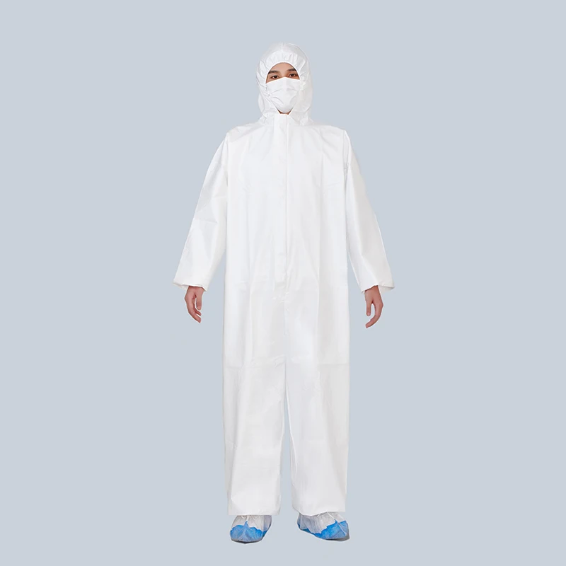 
Rhycom Type 5/6 Disposable Safety Work Microporous Suit Protective Disposable Medical Coveralls Protection 