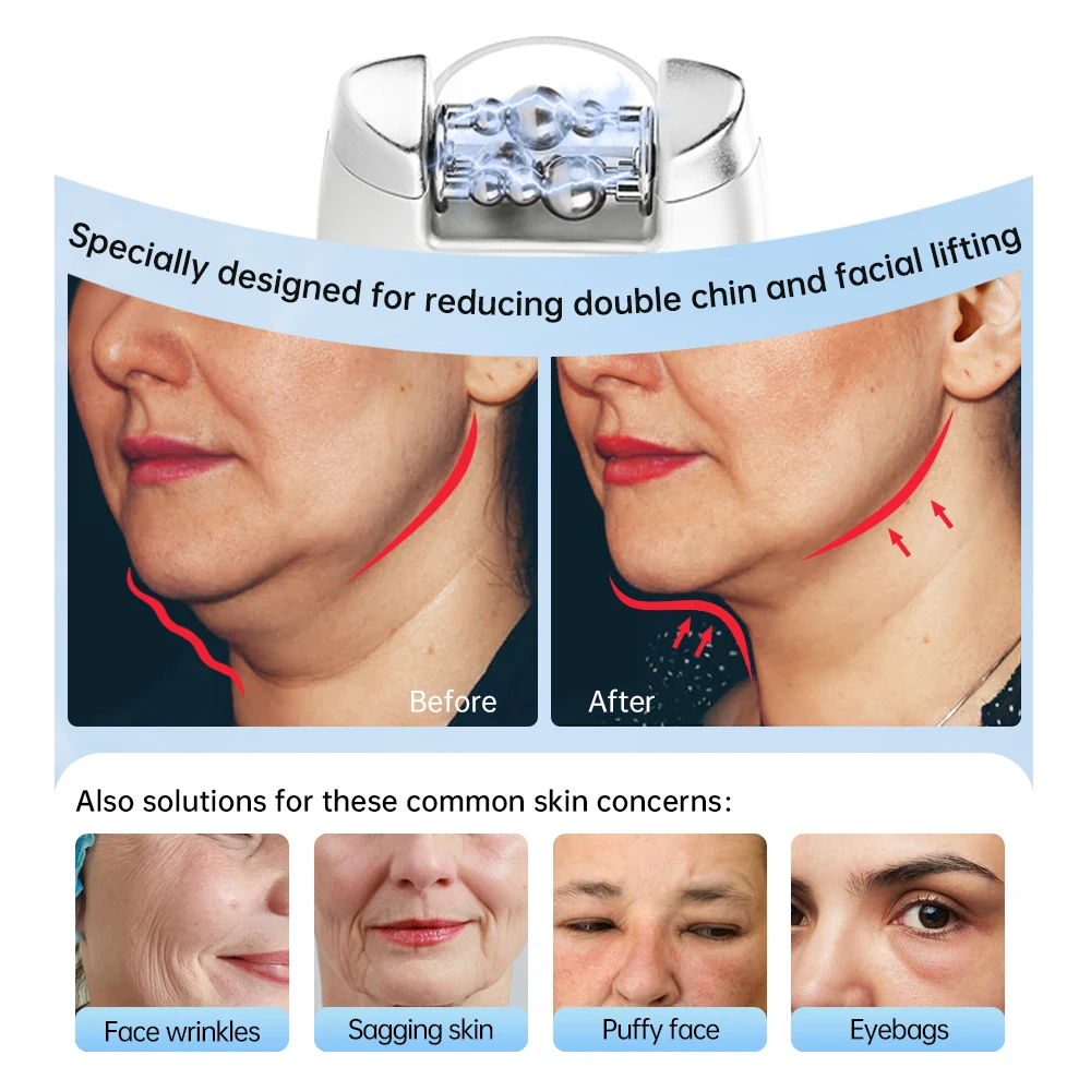 2023 г. массажер для лица Электрический роликовый и шеи