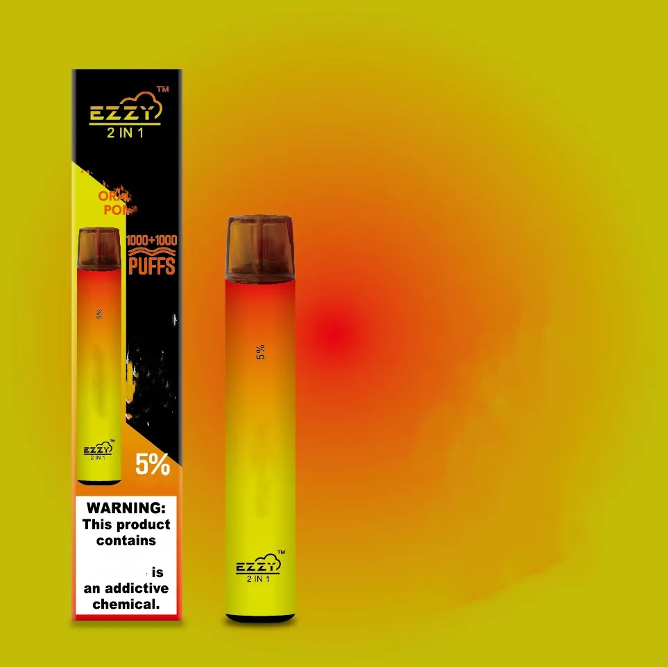 Factory authentic 950mAh 2000puffs refillable empty machine EZZY 2 in 1 switch vape pen