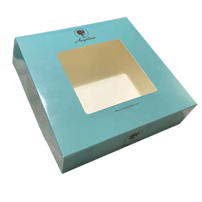 
Custom printed paper folding doughnut bread food packaging box 