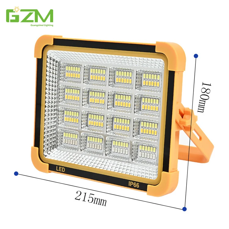 Hot Sale ABS IP67 Outdoor USB Output Charging 100w 200w 400w 600w 800w 1000w Portable Solar Camping Led Smart Flood Lamp