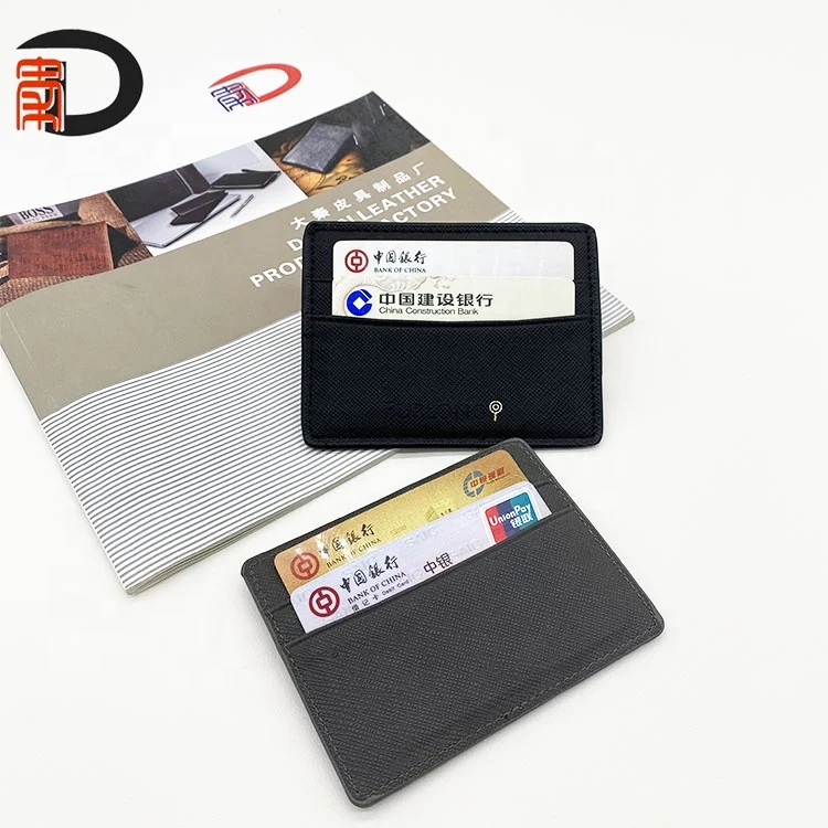 Лидер продаж Amazon 2021 держатель для карт с RFID-блокировкой индивидуальный кожаный кошелек банковских и кредитных
