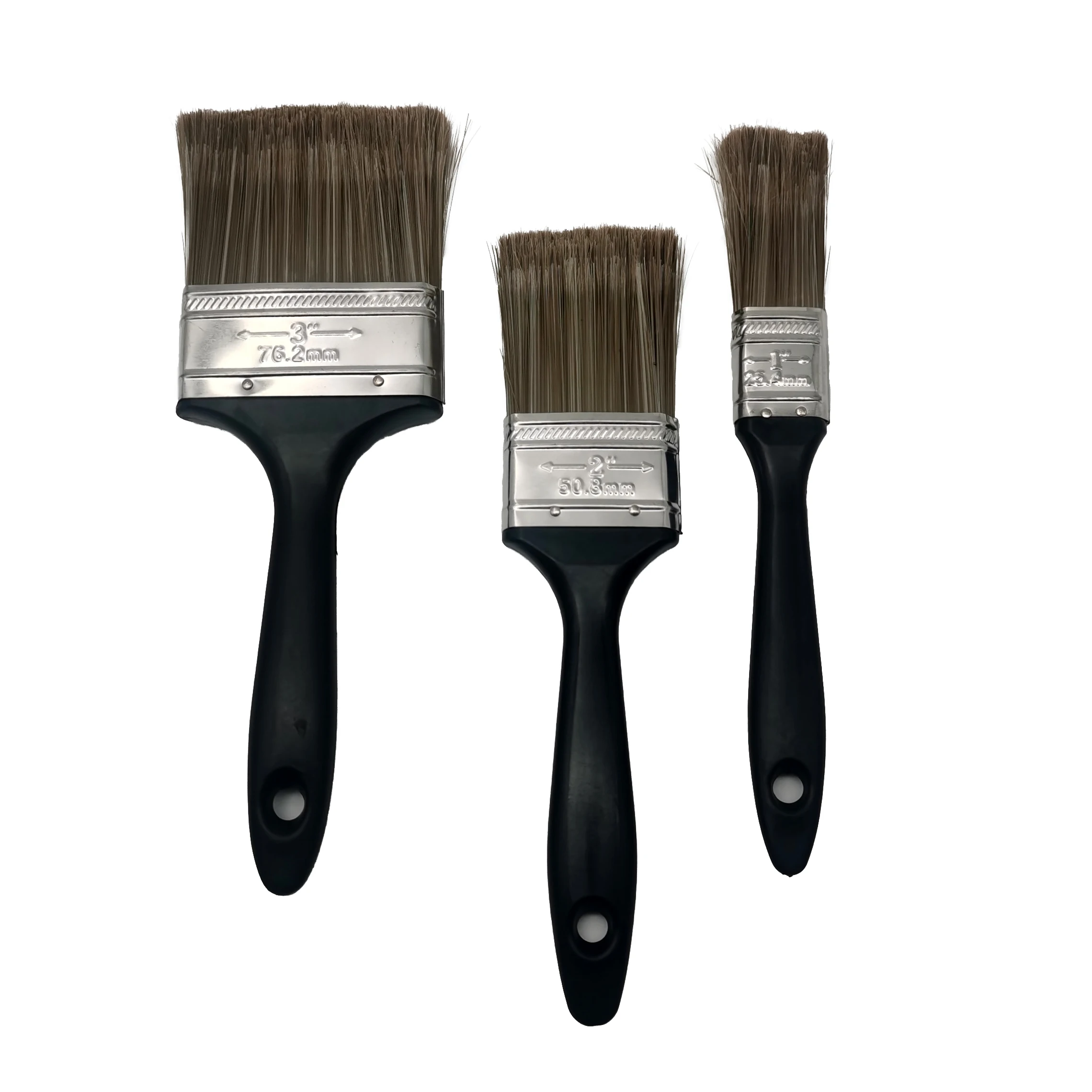 Cheap 3pcs professional oil paint brushes and flat paint brush