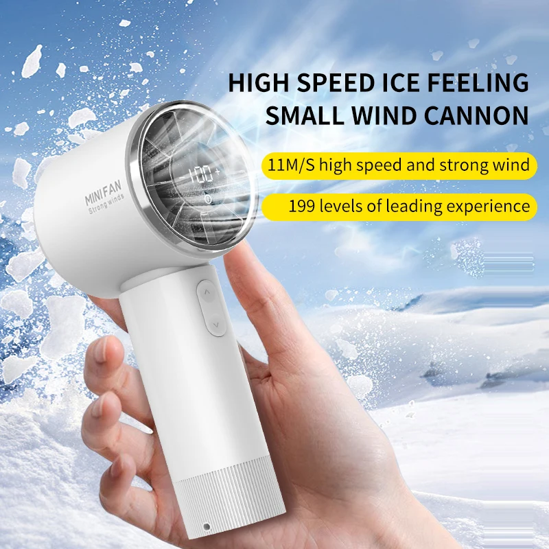 Portable High-Power USB Mini Fan with LED Light for Office Use Mini Handheld Desktop Fan with Pedestal Installation Mini Fan