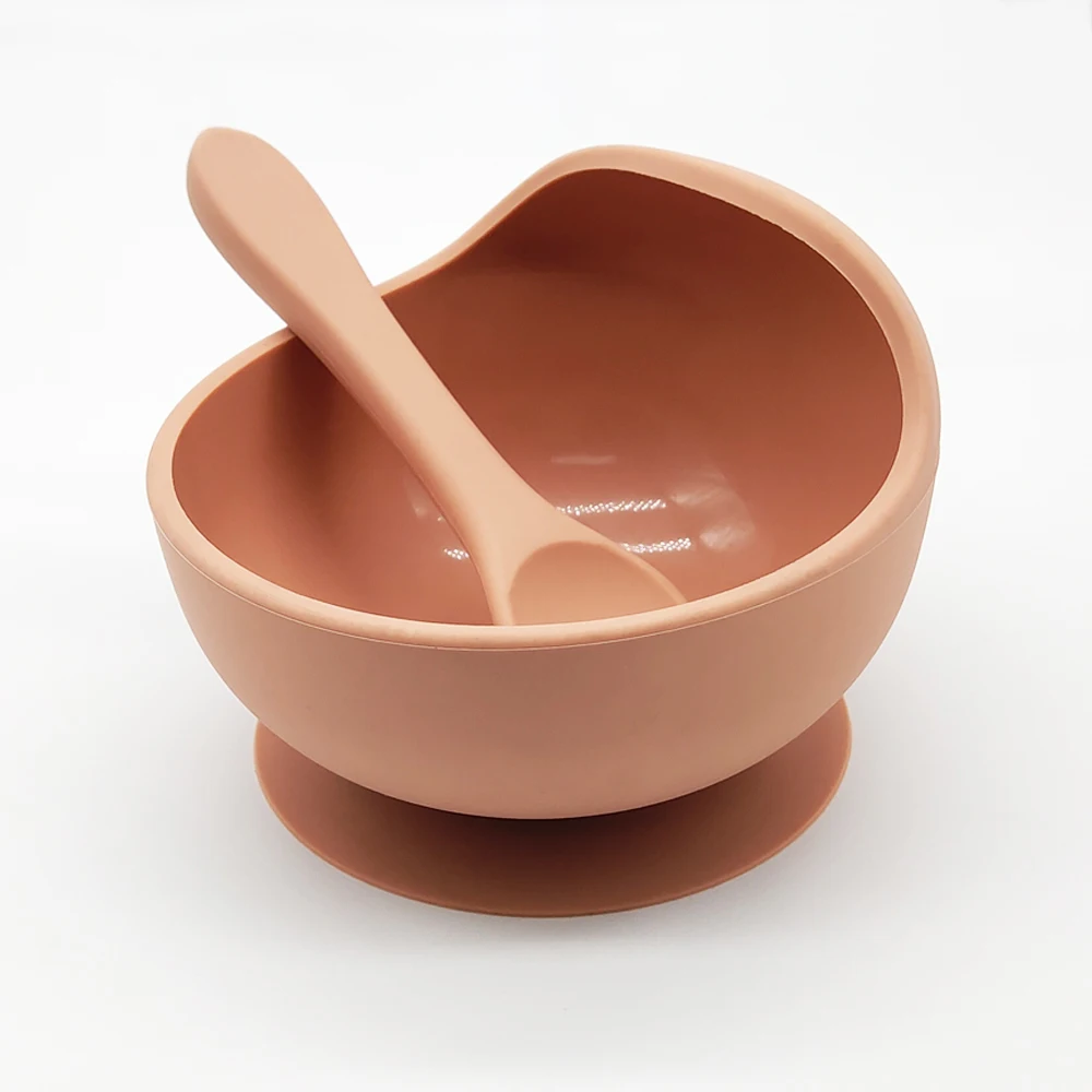 Microwaveable Dishwasher Safe Non Slip Infant Training Baby Silicone Suction Bowl