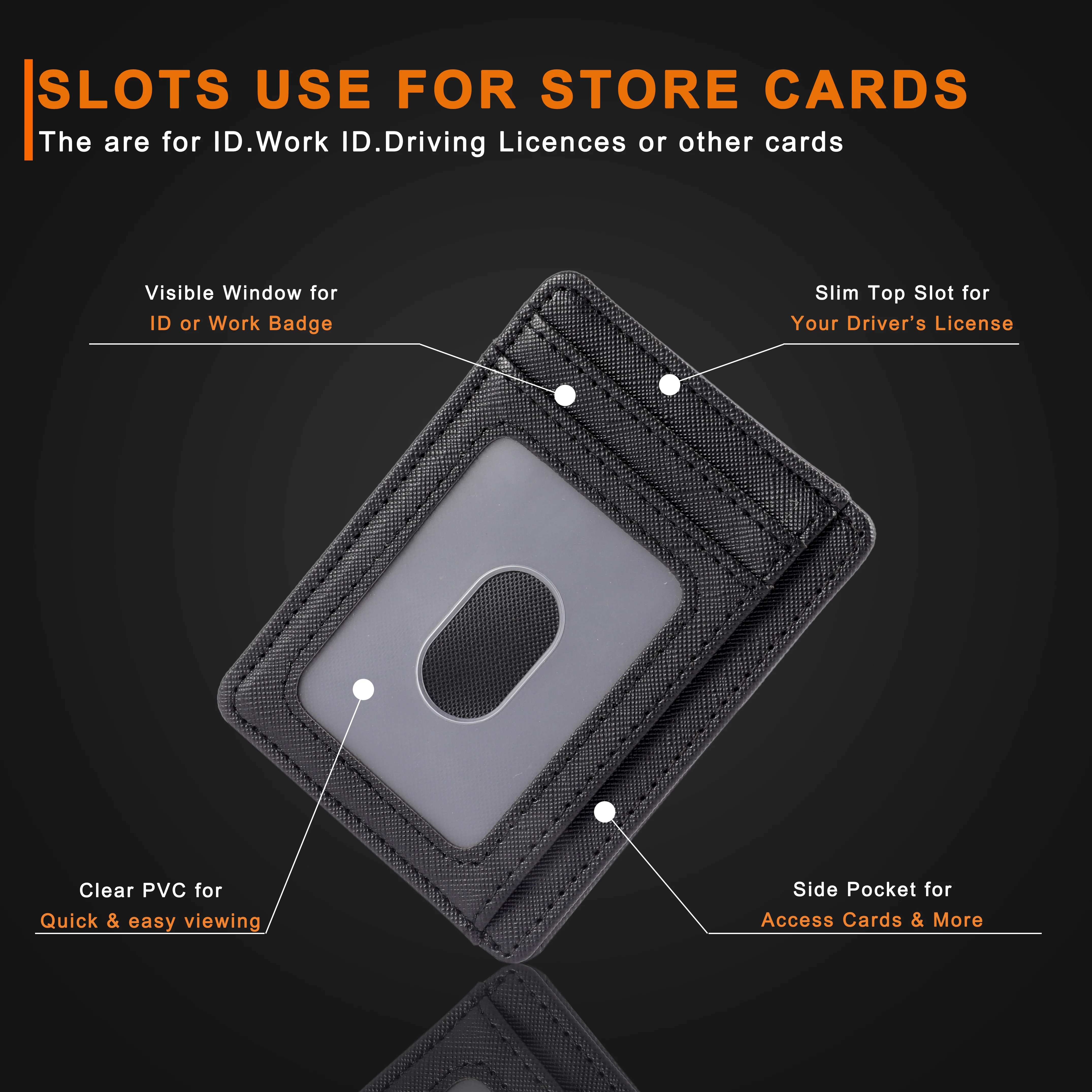 Custom Handmade Mens Slim Minimalist Card Protecting RFID Blocking Credit Wallet Card Holder Leather Purse card holders