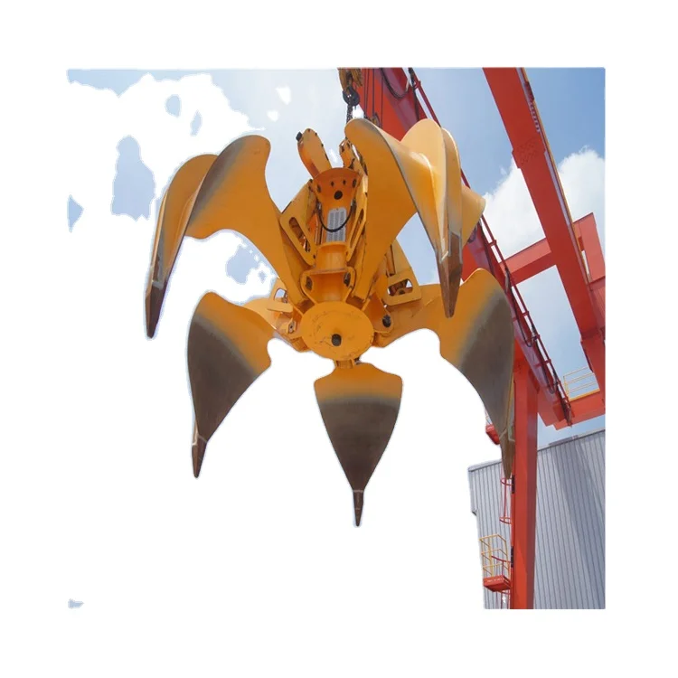 wholesale Custom waste garbage domestic waste electro hydraulic orange peel lotus grab