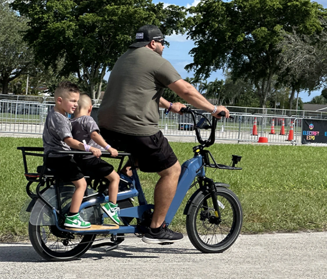 OEM dual battery EN15194 750W long range 20 inch fat tire electric cargo bike for family delivery electric bicycle