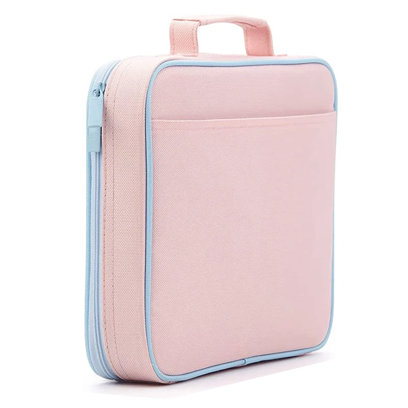 Custom Canvas Fabric Tote Bag Women Men Girls Boys Multi-Functional Stationery Book Cover Zipper Pencil Bags Bible Case