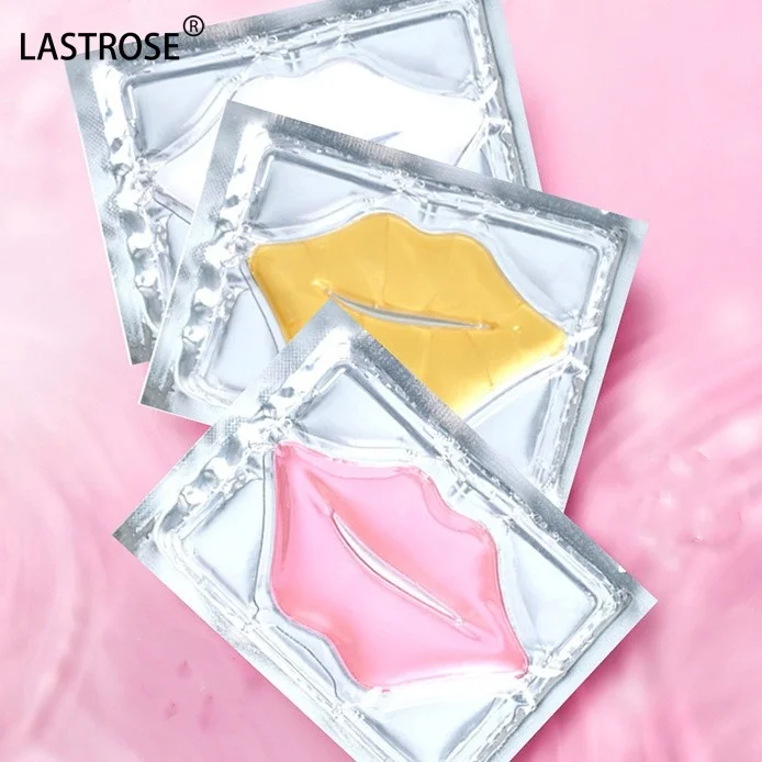 Private Label Pink Collagen Lips Care Patches Dry Lips Repair Chapped Anti-Aging Hydrogel Lip Sleeping Mask