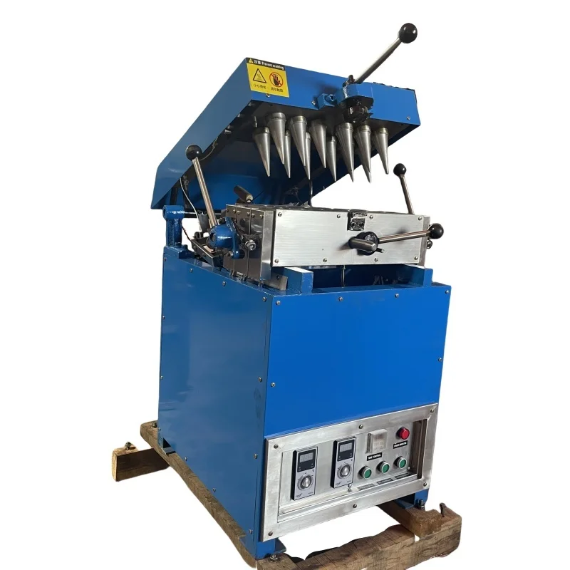 Competitive Price Customized Automatic 220v Waffle Cone Filling Machine Crispy Egg Roll Ice Cream Cone Making Machine