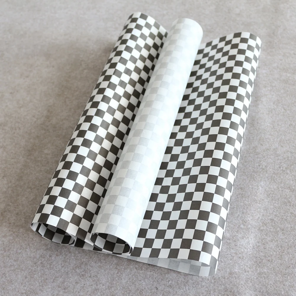 Wholesale custom printed food grade disposable greaseproof fast food wrapping paper