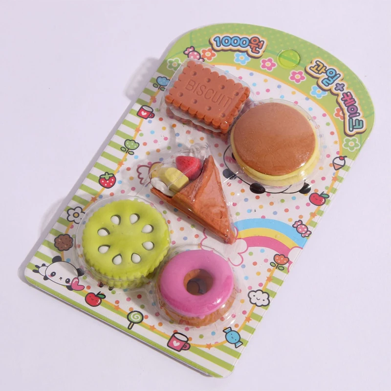 Канцелярские принадлежности, школьный подарок, пазл, резиновый художественный ластик, карандаш с 3D рисунком из ТПР, ластик в форме мороженого, печенья, десерта, торта