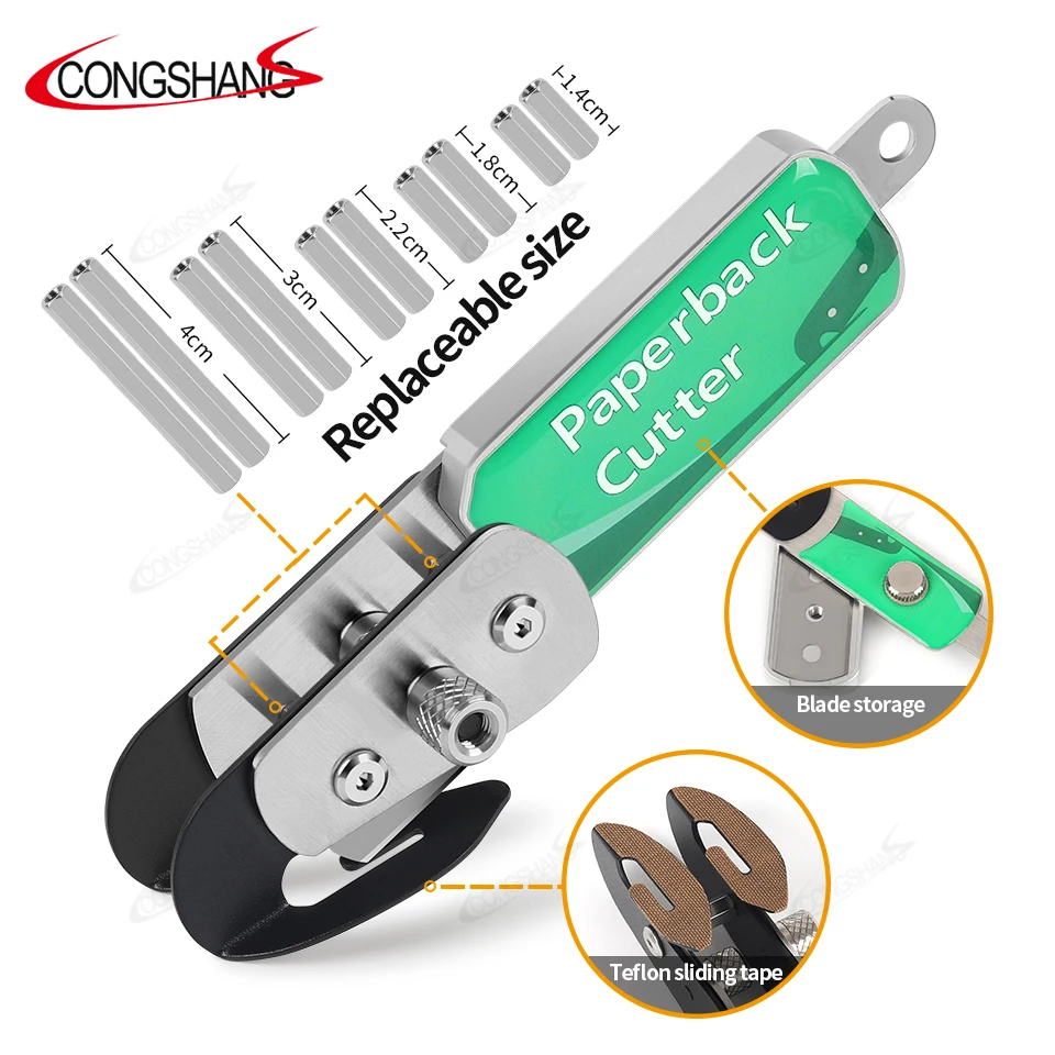 CONGSHANG Vinyl Wraps Cutter Bodyguard Safety Knife Wrapping Paper Cutter with Hidden Stain Steel Blade