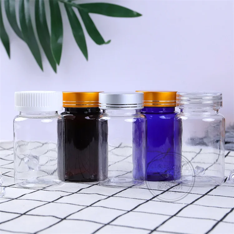 Medical 60ml 80ml 100ml 120ml 150ml 200ml Round Pet plastic Capsule Packaging Bottle