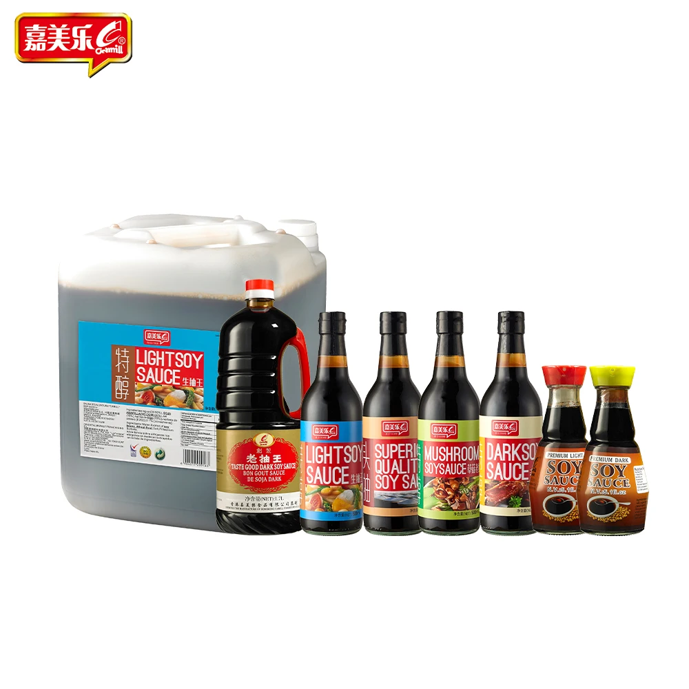 Using safe raw materials vegetarian Low-salt oem China light soy sauce for high quality kicap