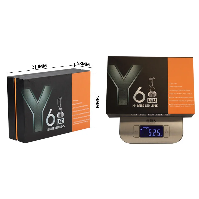 HAIZG wholesale price Y6D Lens projector H4 led headlight for car and motorcycle lighting accessories