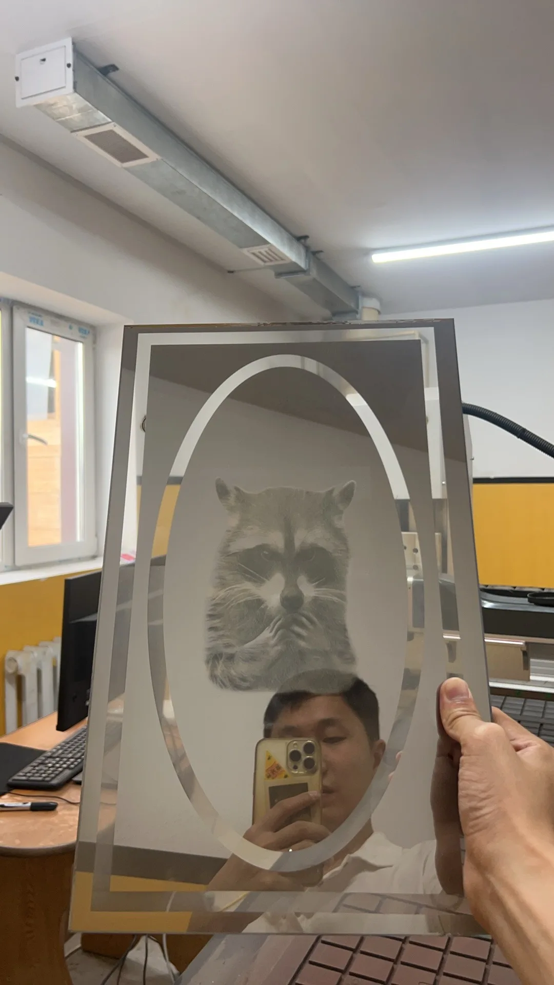 Mirror Laser Engraver Mirror Laser Engraving  Machine 50w Laser head co2 Pattern Making Equipment