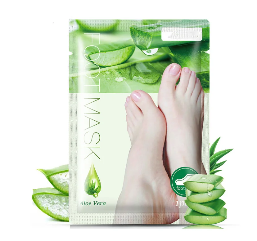 Private Label Aloe Vera Foot Peeling Mask Exfoliating Foot Mask Remove Dead Skin