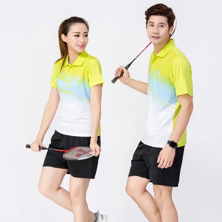 Быстросохнущая дышащая теннисная майка с принтом для взрослых и короткая одежда для бадминтона и тенниса