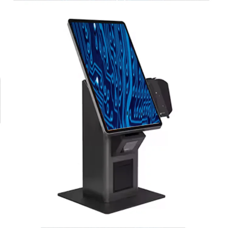 self payment kiosk All in one 15.6 21.5Inch Capacitive Screen self service  ordering machine Built-in thermal  printer/scanner