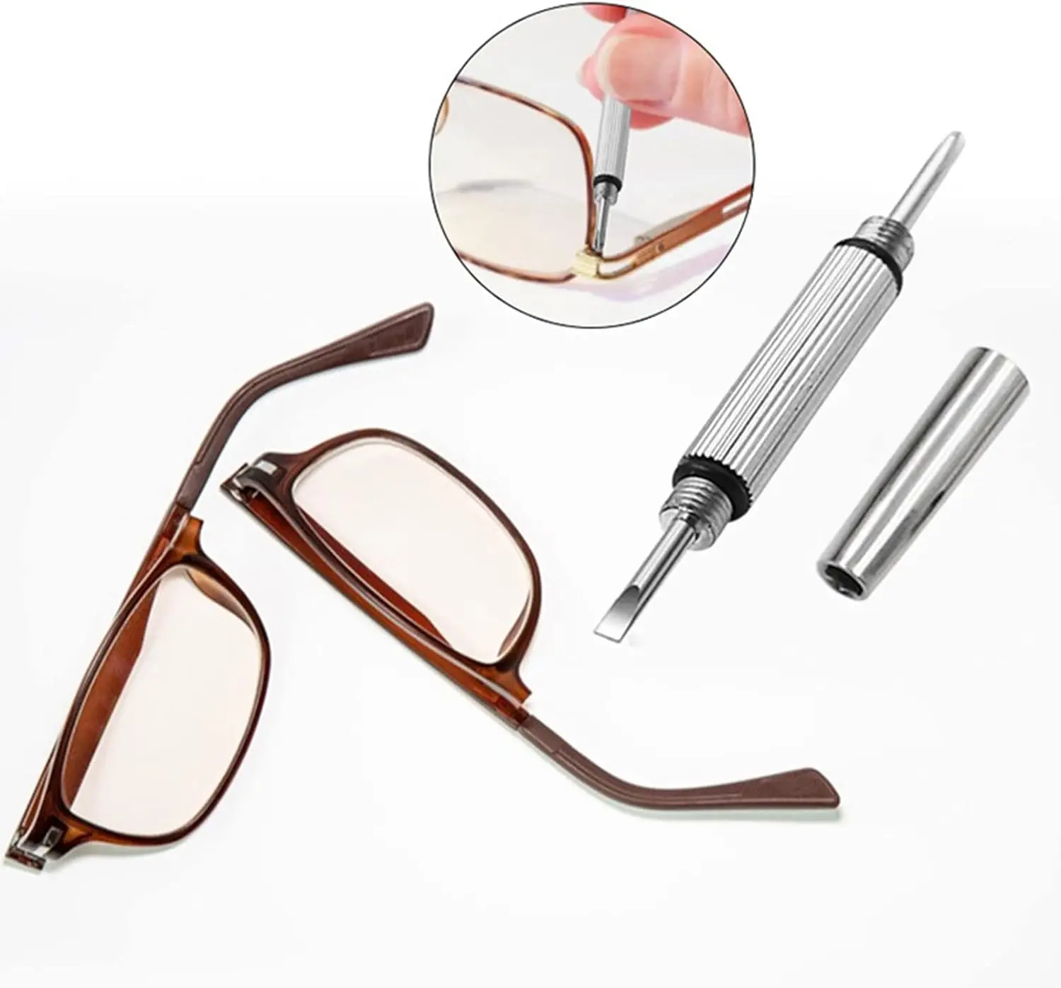 Portable Eyeglass Screwdriver Repair Kit 3 in 1 Mini Screwdrivers Flat Sunglasses Multi-function Screwdriver Repair Hand Tool
