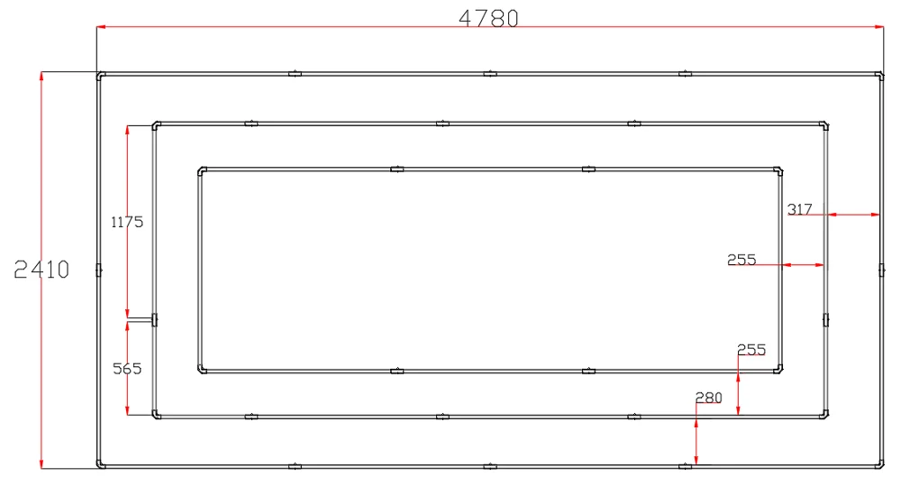 ST2048 Auto Lighting System 508W High lux led liner lights for the auto maintenance booth
