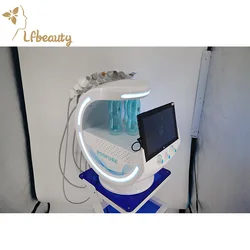 Multifunctional smart ice blue facial skin care beauty oxygen sprayer facial deep cleaning machine crystals microdermabrasion