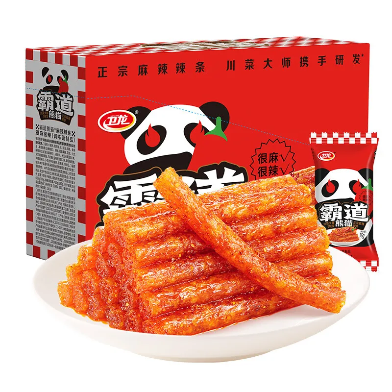 Authentic Good Taste Soft Texture Spicy Strip from Famous China Brand Hot Latiao Glute Spicy Strip in Bag Packaging