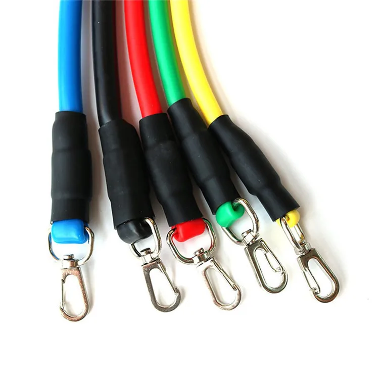 Gym Exercise Workout Fitness 11 Piece Resistance Band Tube Set