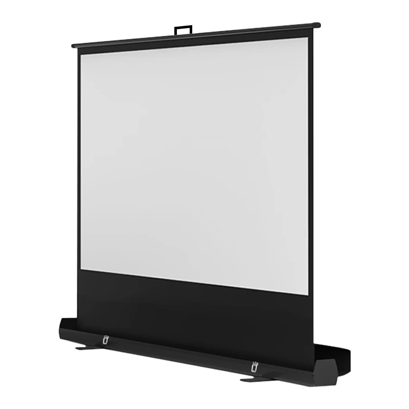 100 inches portable projector screen pull up rising  floor standing projection screen