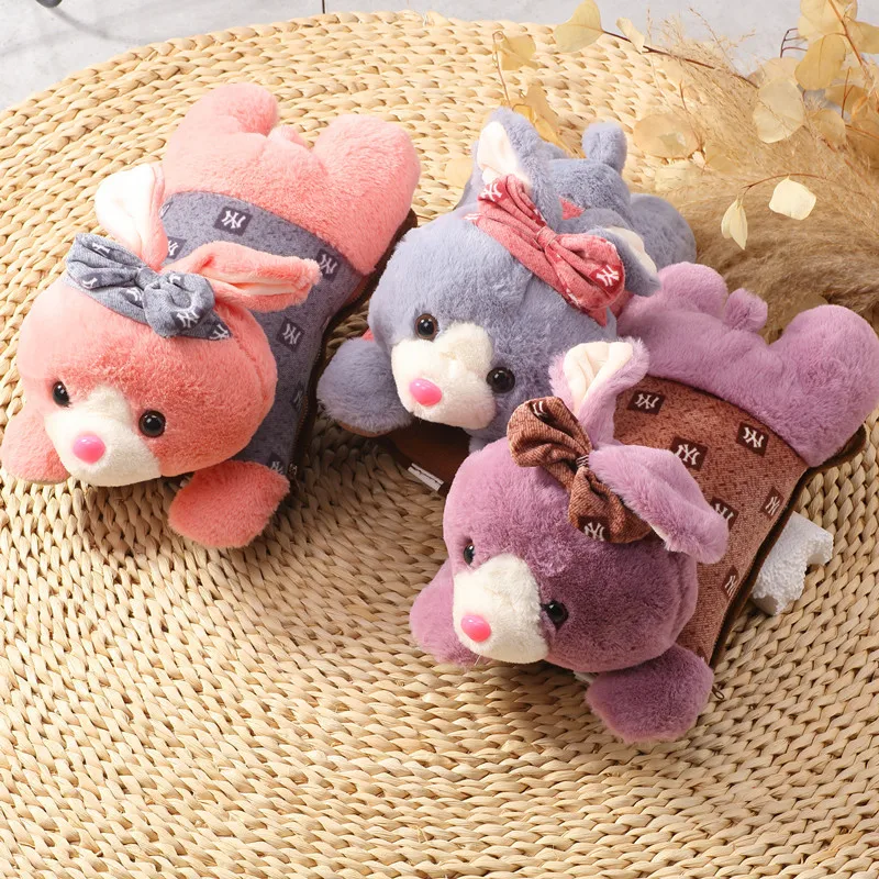 Cartoon Hot Water Bottle Charging Hand Warmer Water Bag Filling Water Electric Warm Hand Bag Cute Pillow