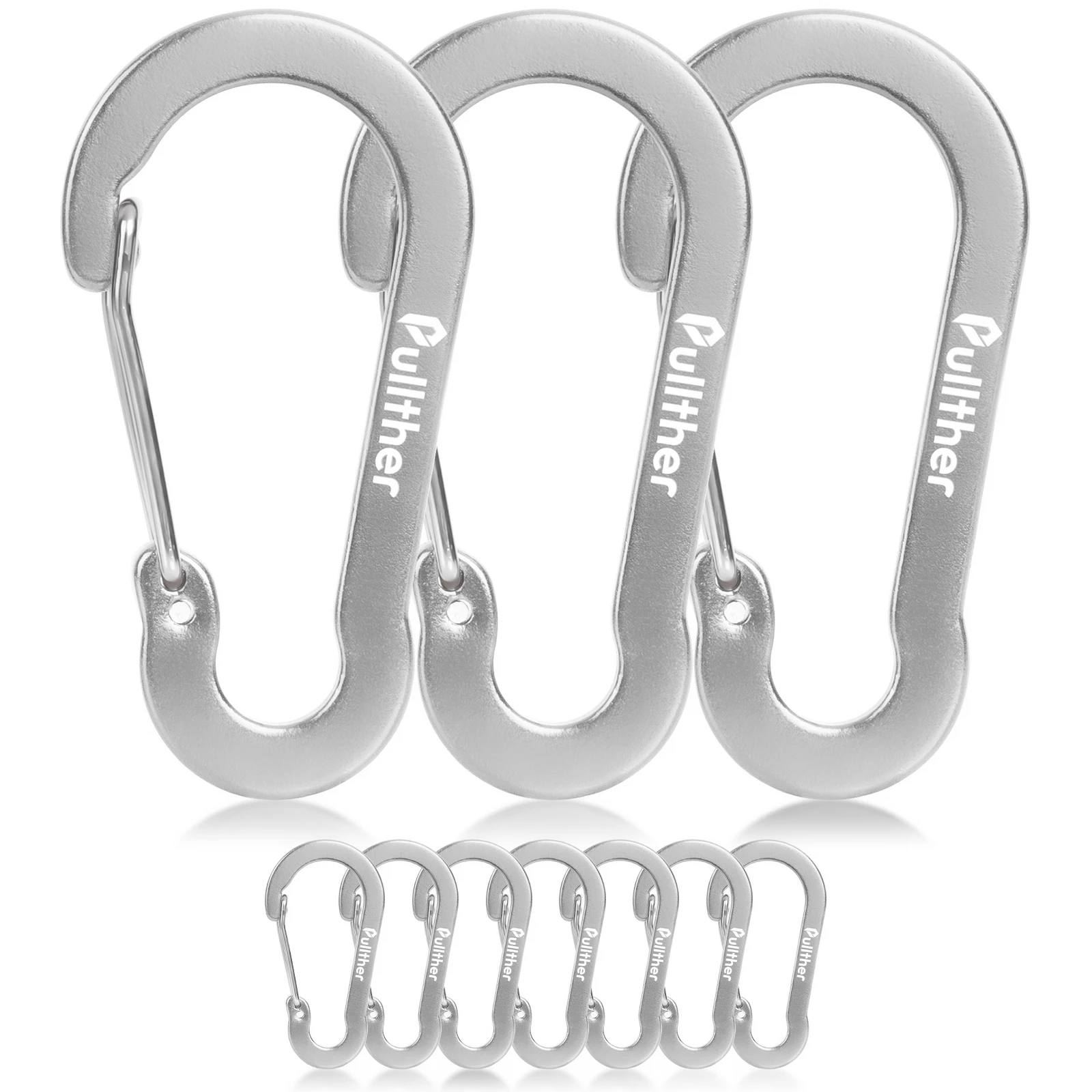 Aluminum Fishing Multi-use Round Carabine Keychain Round Rotating Carabiner Hook Clips