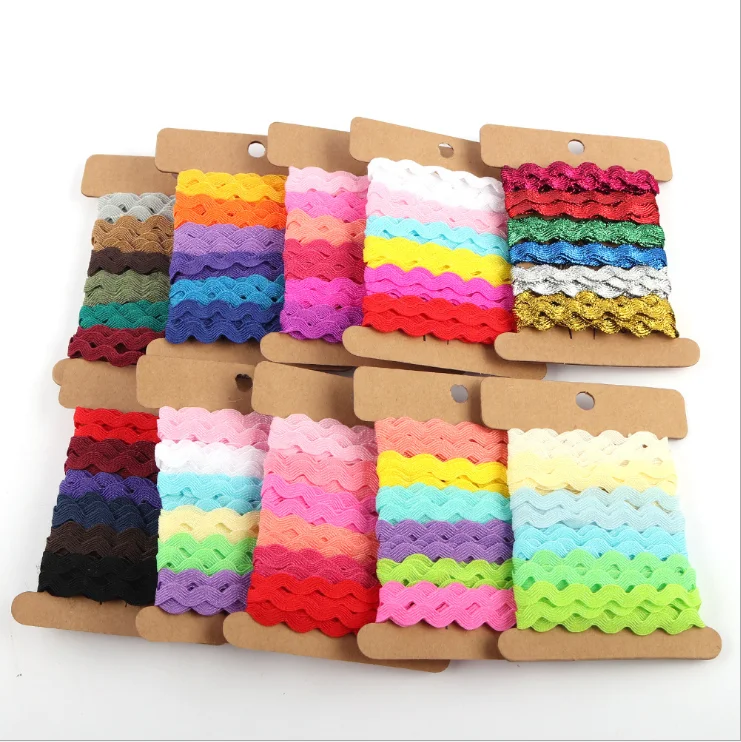 Rick Rack Trim Zig Zag Braid Woven Trim Ribbon Tape for Sewing Gift Wrapping Crafting Wedding Baby Shower Party Decoration