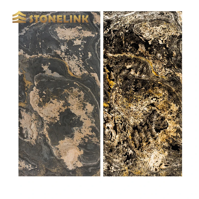 Natural 1-2mm Wall Translucent Slate Flexible Ultra Thin Marble Veneer Sheets For Interior Home Decor