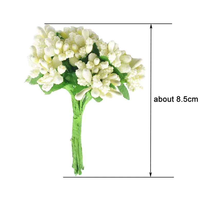 144pcs/lot Mulberry Stems Artificial Flowers Stamen/DIY Pistils for Wedding Pistil Decoration DIY Wreath Gift Scrapbooking