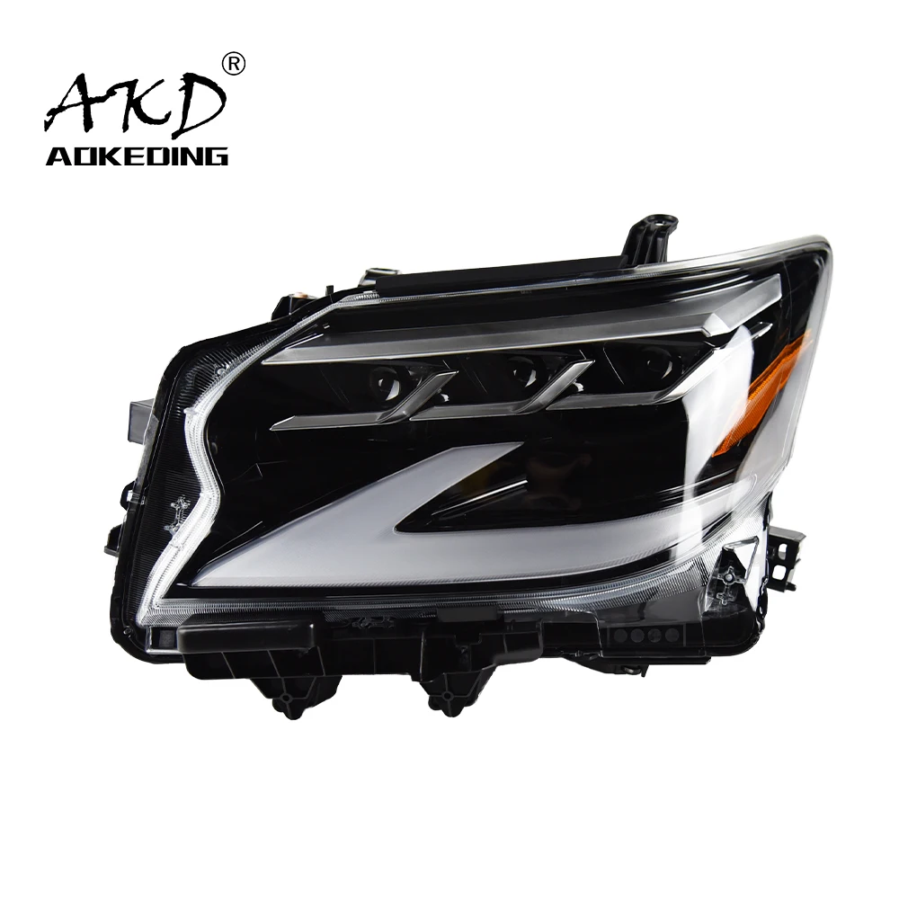 AKD Car Styling Head Lamp for GX400 Headlights 2014-2020 GX460 LED Headlight LED DRL Projector Lens Low Beam Auto Accessories