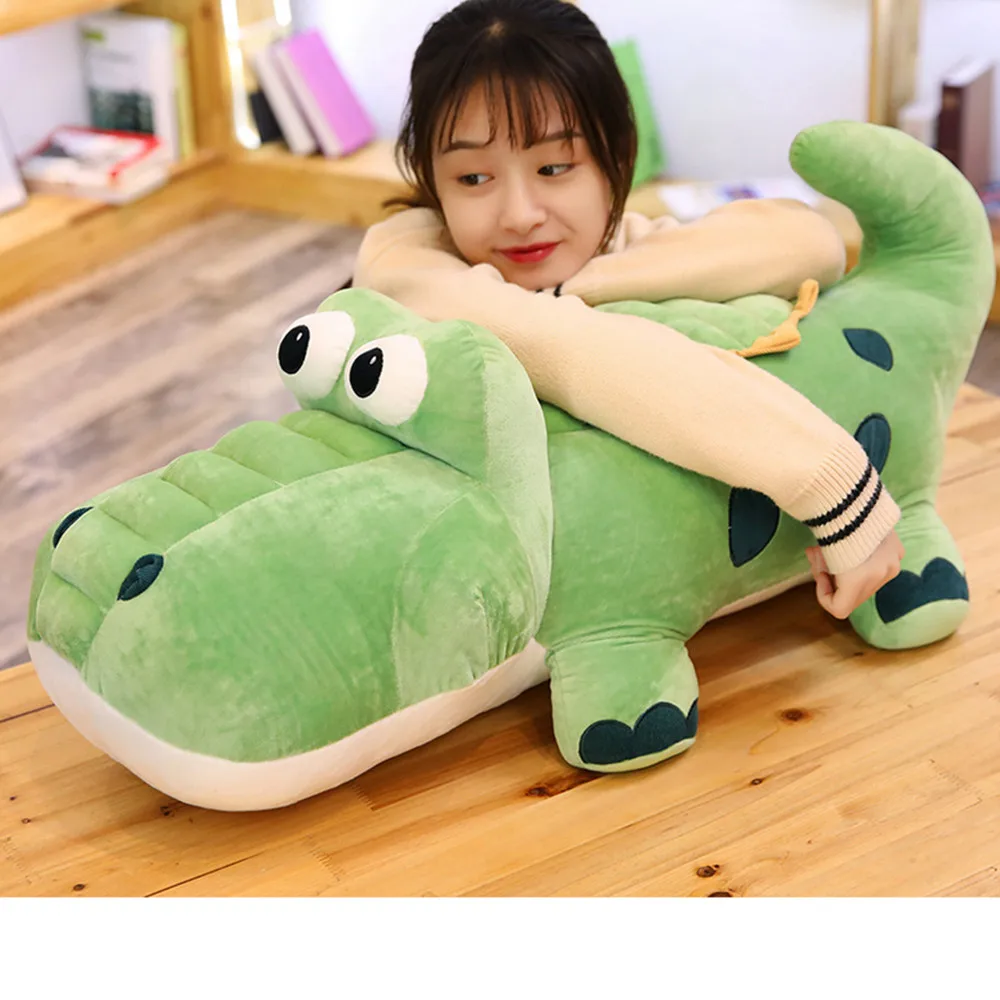 Factory Supply Soft Custom cute kawaii squishy Jumbo plush toy crocodile stuffed animal shaped pilloodile pillow plush crocw