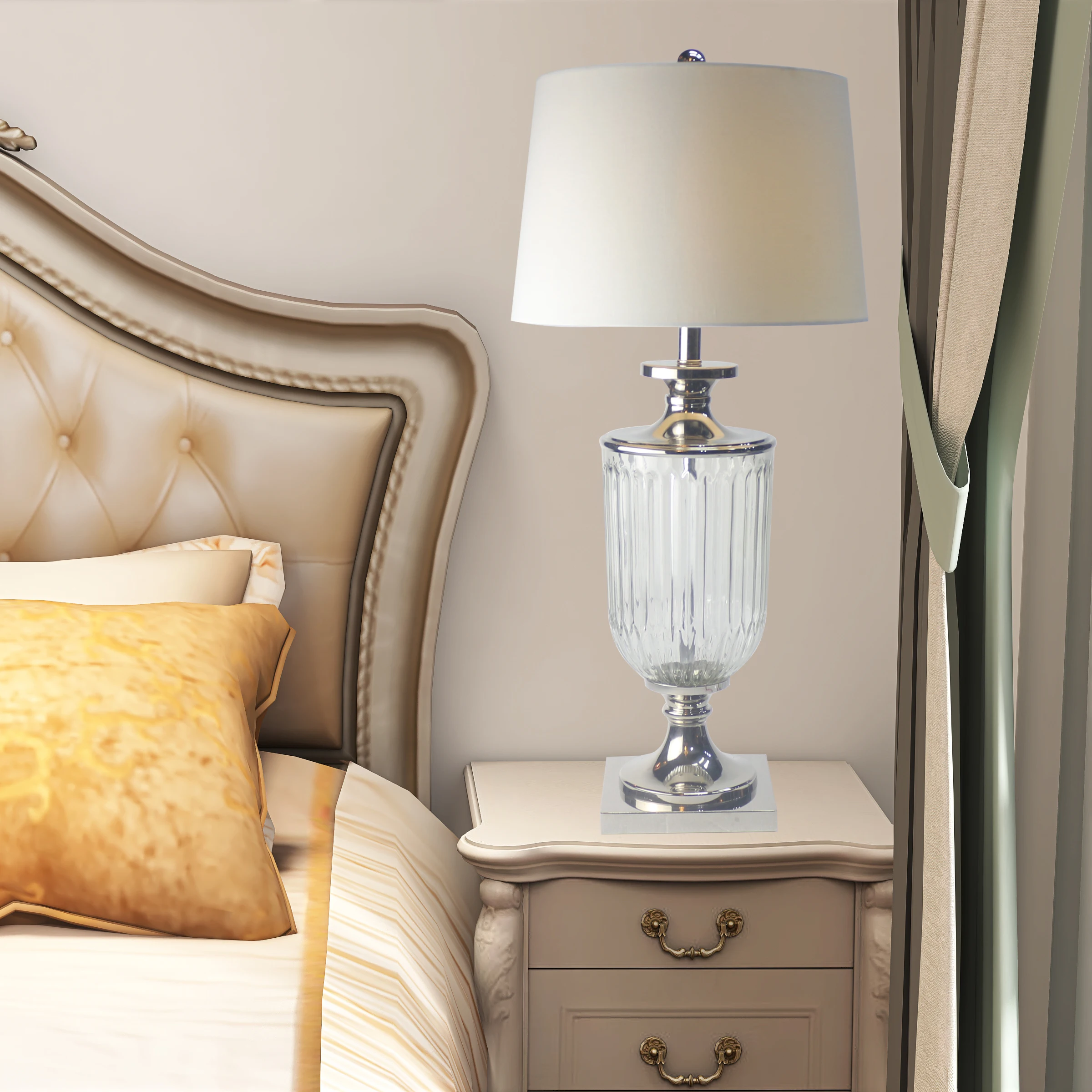 Led Light Cheap Lighting Lamp European Silver Retro Table Lamps For Hotel Restaurant