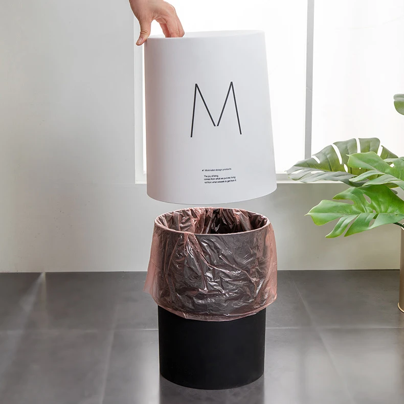 Wholesale Fashion Design Eco-friendly PP Plastic Household Waste Container Bin Plastic Garbage Can