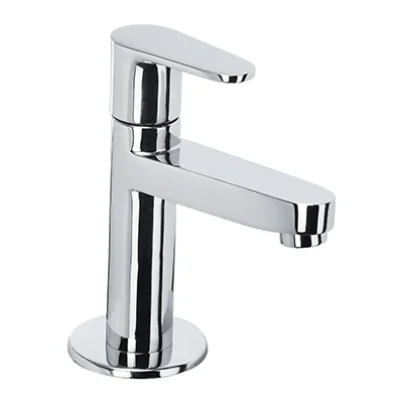 Best Quality Custom single lever cold water 304 stainless steel basin pillar cock sanitary ware tap faucets Supplier