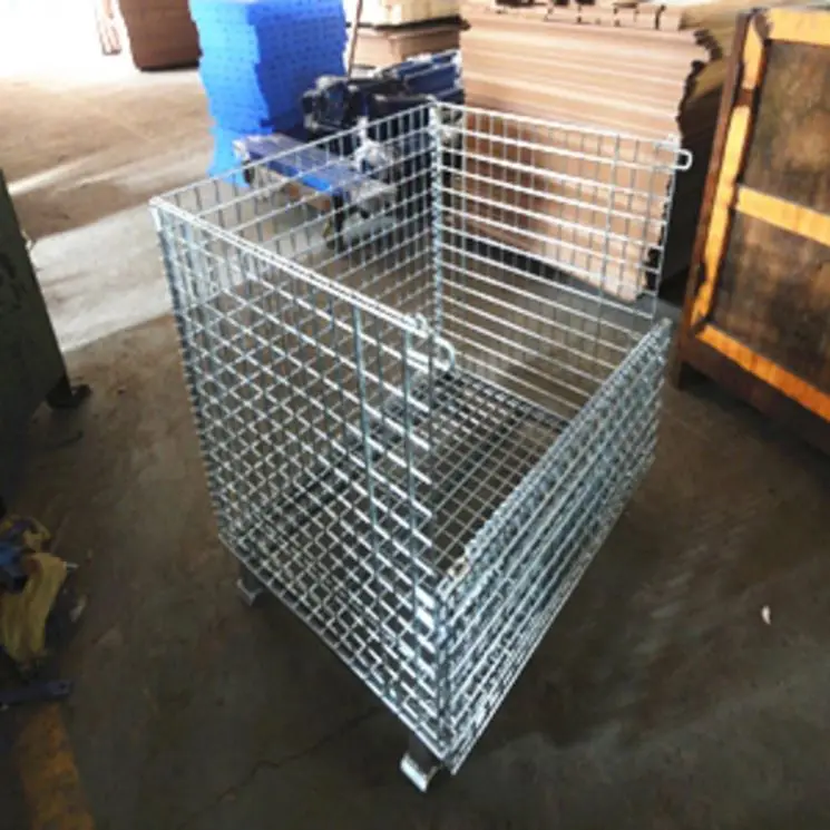 Custom Different Size Collapsible Stackable Storage Steel Pallet Box Rack