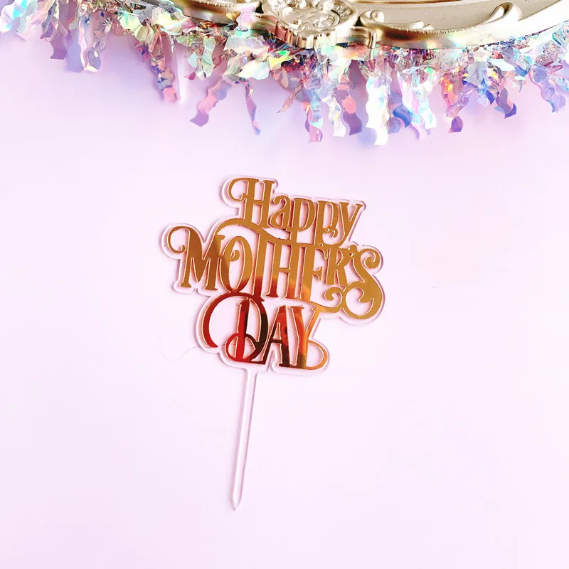 New arrival happy birthday mom cake topper for birthday party cake decorating supplies happy mothers day cake topper