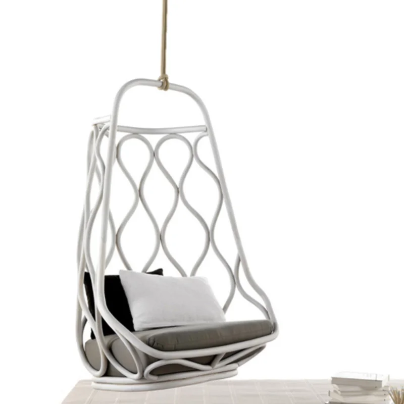 Lazy hanging blue rattan chair outdoor yard swing outdoor furniture balcony set swing chair