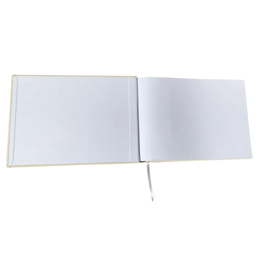 Wedding Guest Book (120 Pages) Linen Hardcover Sign-in & Registry Guestbook Silver Foil Stamping, Gilded Edges and Silver