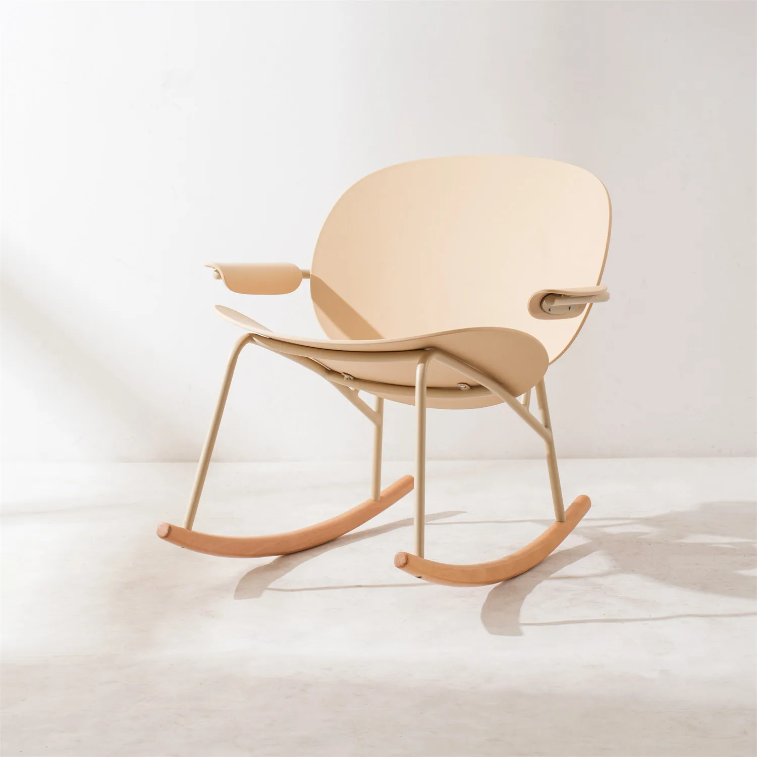 Factory Price Home Furniture Modern Nordic Comfortable Leisure Living Room Single Adult Rocking Chair